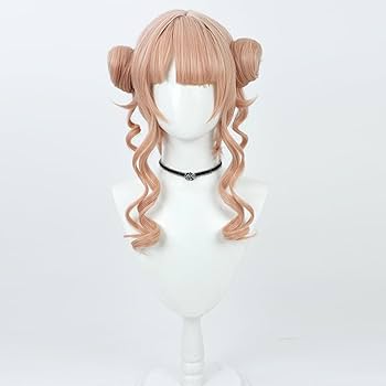 Amazon.co.jp: 鏑木ろこ コスプレウィッグ かつら お団子ヘア 耐熱